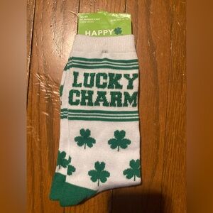 Lucky Charm Shamrock Adult Crew Socks - 1 Pair NWT